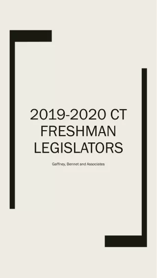 2019-2020 CT Freshman Legislators