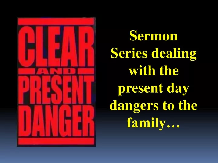 sermon series dealing with the present