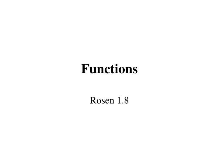 functions