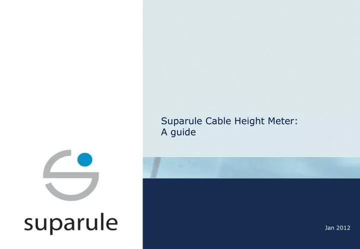 suparule cable height meter a guide
