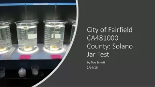 City of Fairfield CA481000 County: Solano Jar Test
