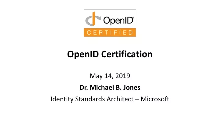 openid certification