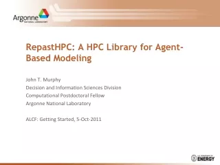 RepastHPC: A HPC Library for Agent-Based Modeling