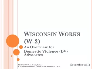 Wisconsin Works (W-2)