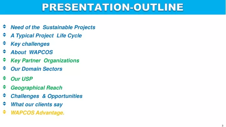 presentation outline