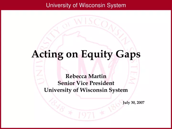 acting on equity gaps