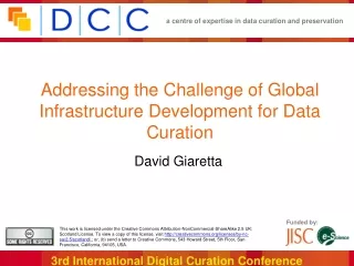 Addressing the Challenge of Global Infrastructure Development for Data Curation