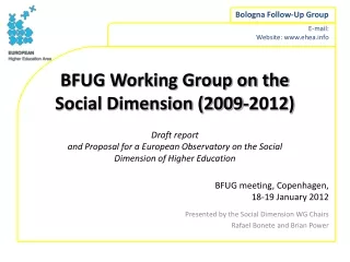 BFUG Working Group on the Social Dimension (2009-2012)