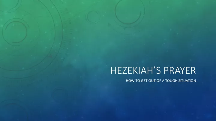 hezekiah s prayer