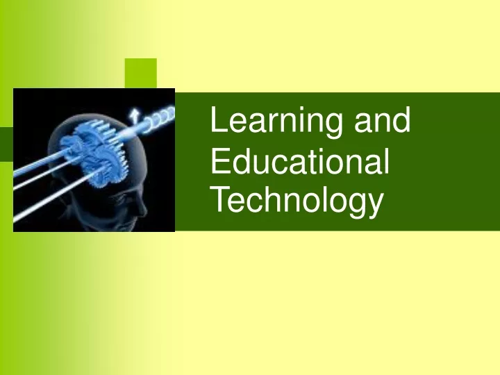 learning and educational technology