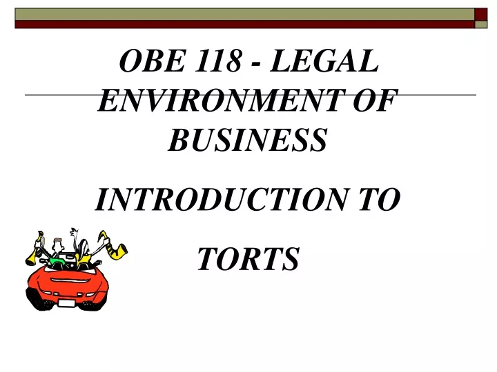 obe 118 legal environment of business