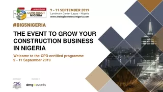 THE EVENT TO GROW YOUR CONSTRUCTION BUSINESS IN NIGERIA