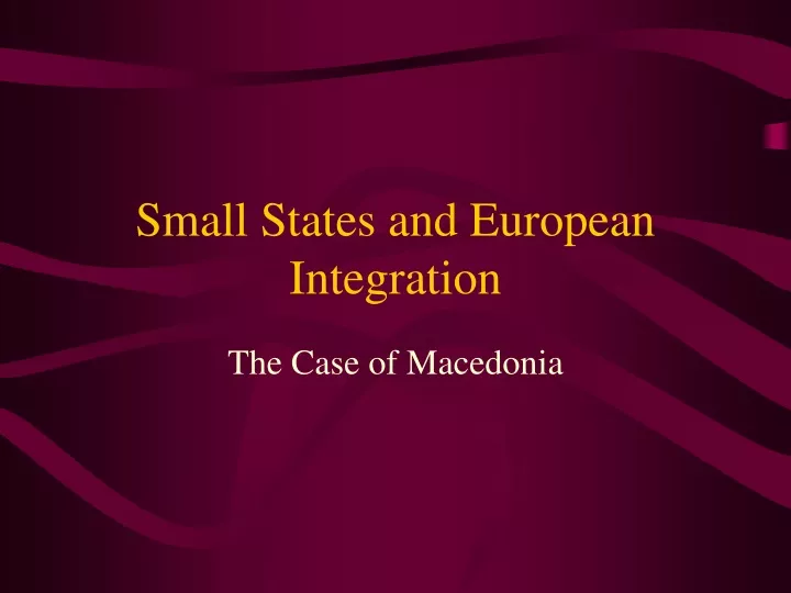 small states and european integration