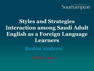 Styles and Strategies Interaction among Saudi Adult English as a Foreign Language Learners