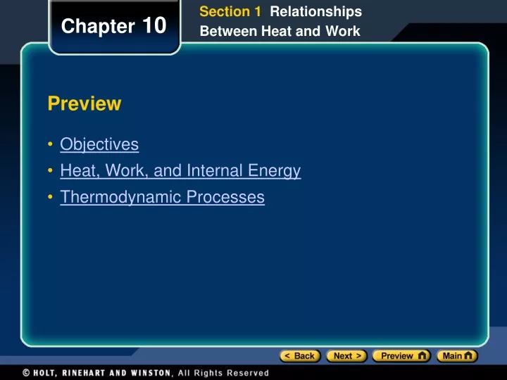 section 1 relationships between heat and work