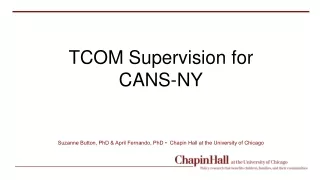 TCOM Supervision for CANS-NY