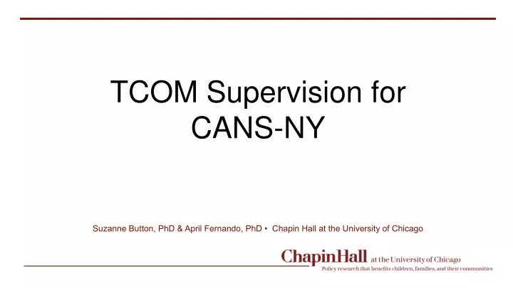 tcom supervision for cans ny