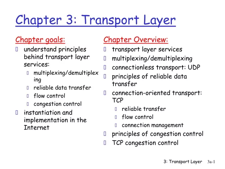 chapter 3 transport layer