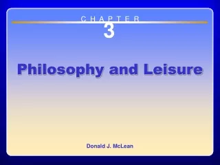 Chapter 3 Philosophy and Leisure