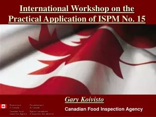 International Workshop on the Practical Application of ISPM No. 15