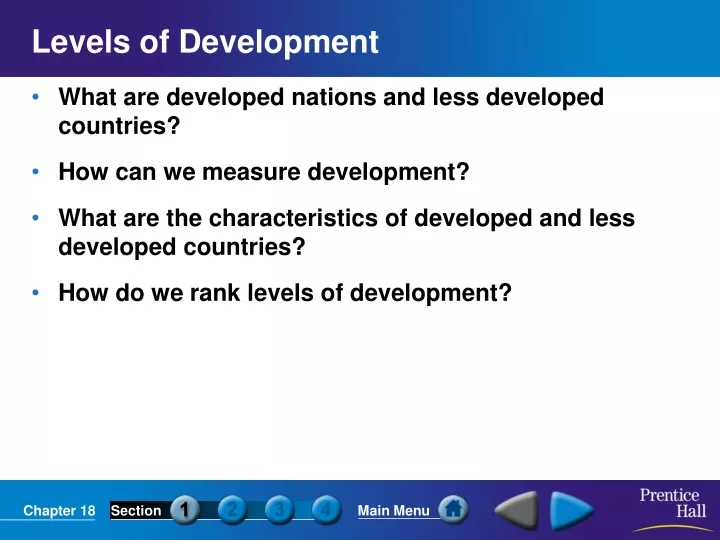 levels of development