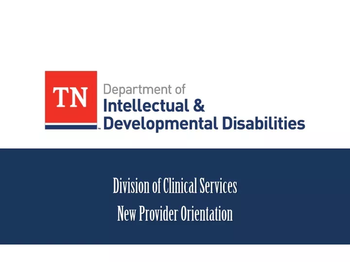 division of clinical services new provider