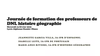 Jeannette GARCIA VILLA, IA-IPR d’espagnol Isabelle LEITE, IA-IPR de portugais