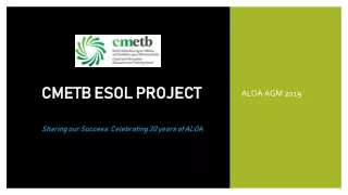 CMETB ESOL Project