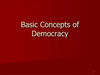 Basic Concepts of Democracy