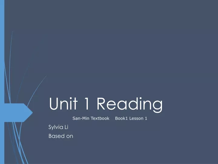 unit 1 reading