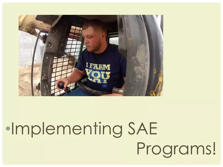 implementing sae programs