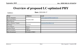 Overview of proposed LC-optimized PHY