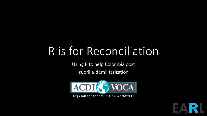 r is for reconciliation