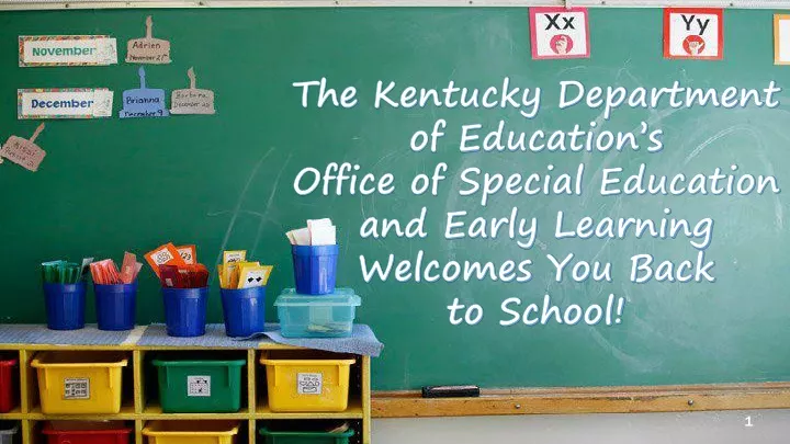 office of special education and early learning