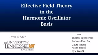 Effective Field Theory in the  Harmonic Oscillator Basis