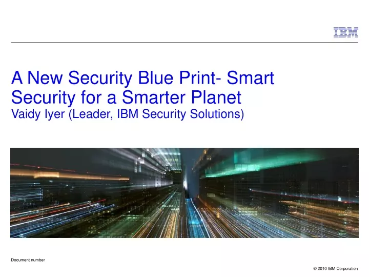 a new security blue print smart security