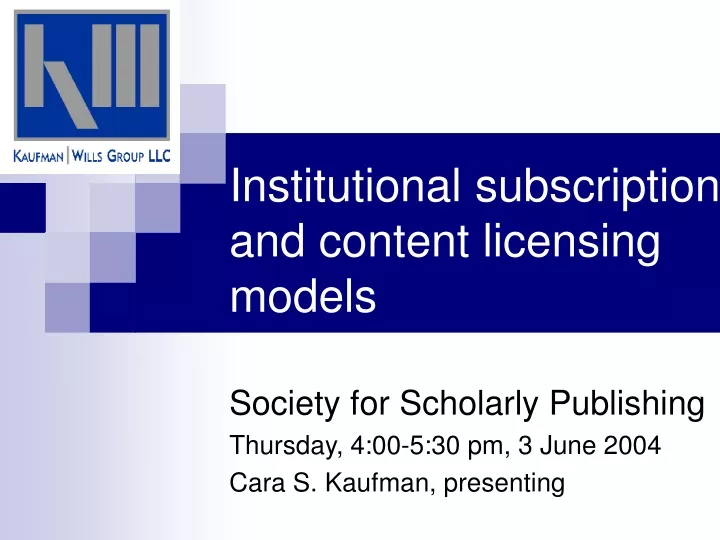 institutional subscription and content licensing models