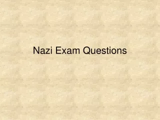 Nazi Exam Questions