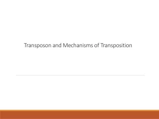 Transposon and Mechanisms of Transposition