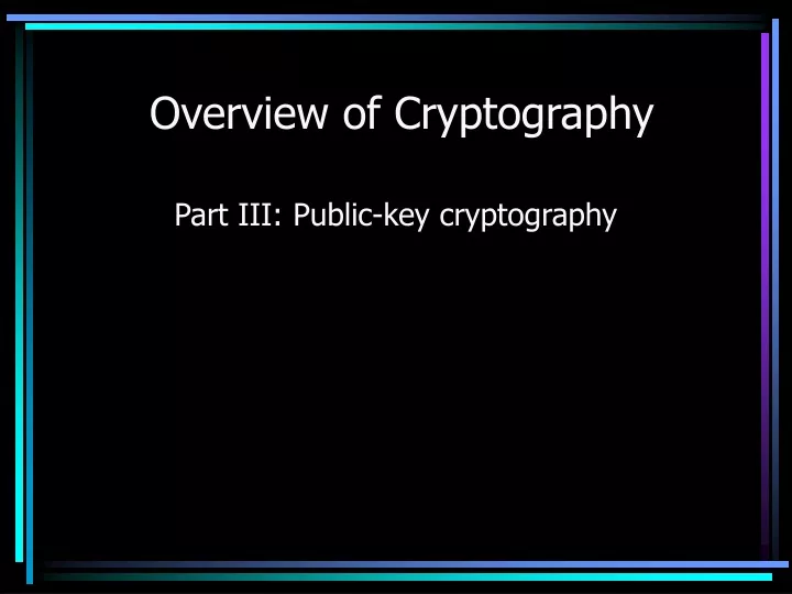 overview of cryptography