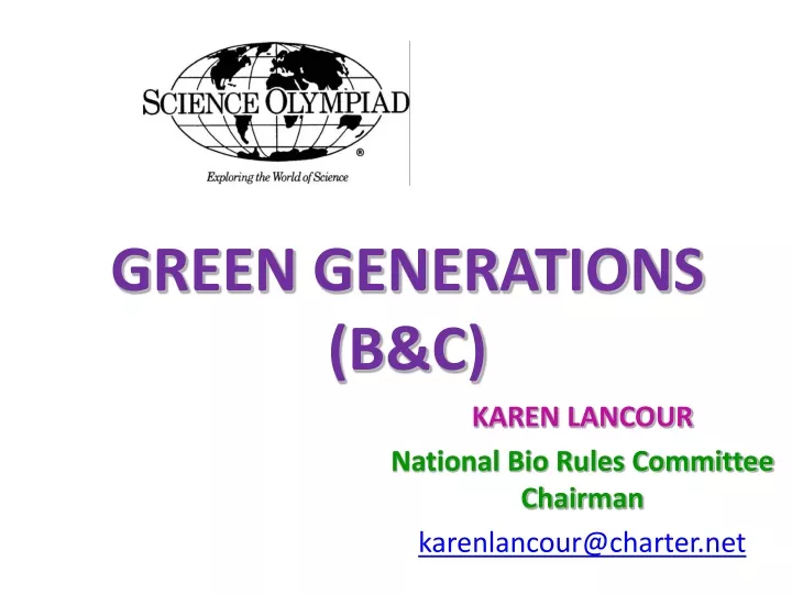 karen lancour national bio rules committee chairman karenlancour@charter net