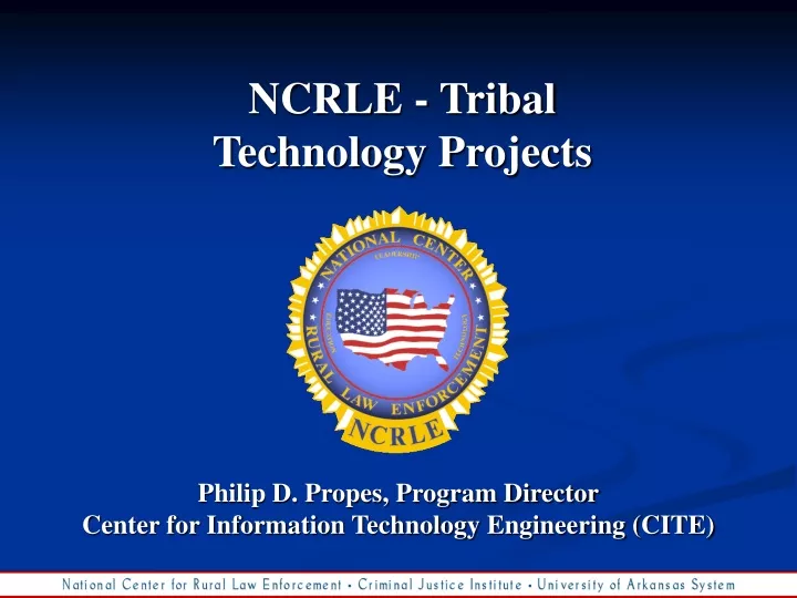 philip d propes program director center for information technology engineering cite