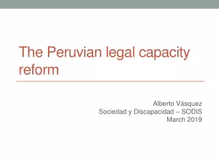 The Peruvian legal capacity reform