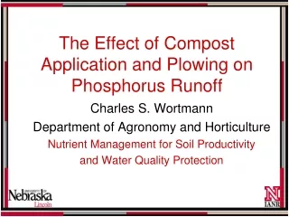 The Effect of Compost Application and Plowing on Phosphorus Runoff
