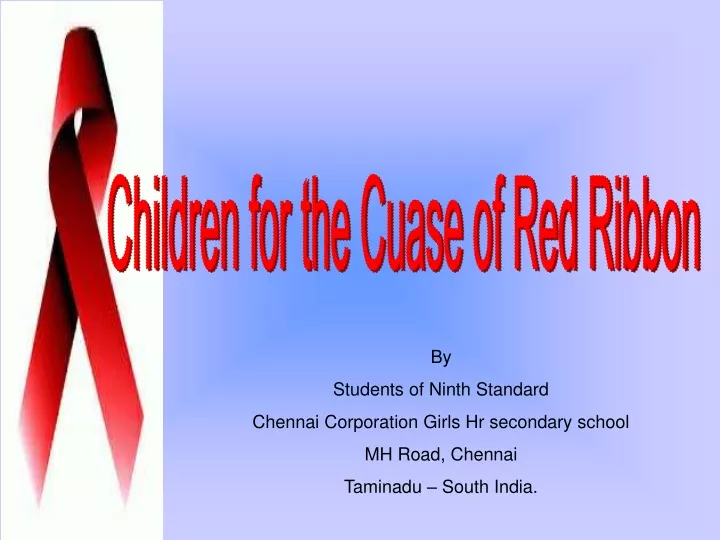 children for the cuase of red ribbon