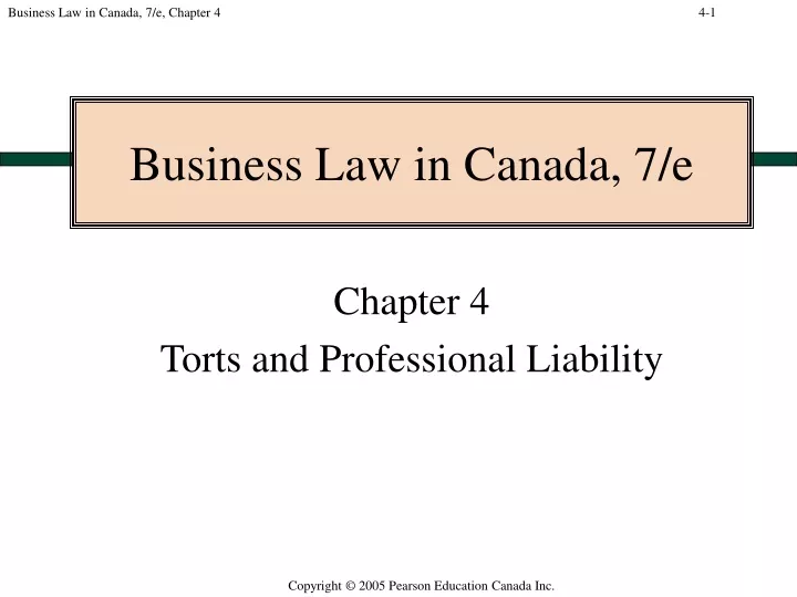 business law in canada 7 e