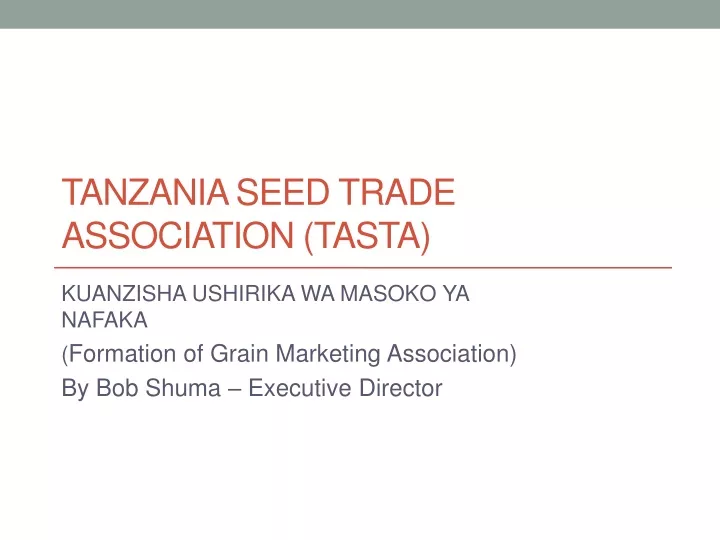 tanzania seed trade association tasta