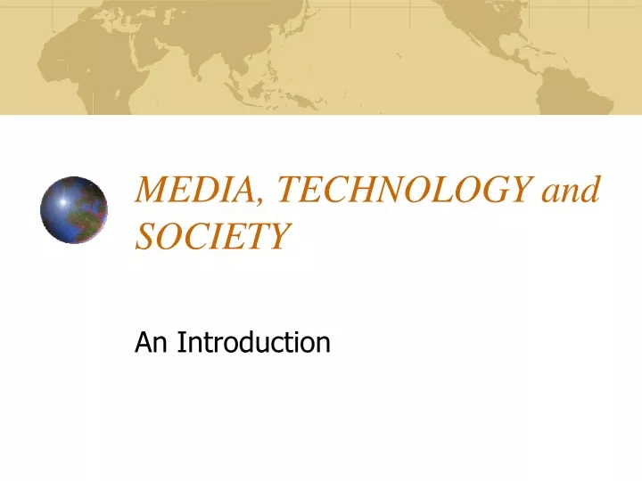 media technology and society