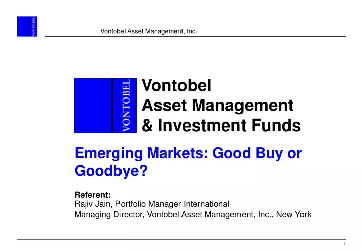 vontobel asset management investment funds
