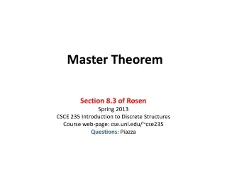 Master Theorem